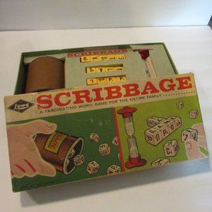 vintage Lowe Scribbage word game Family Spelling Game complete